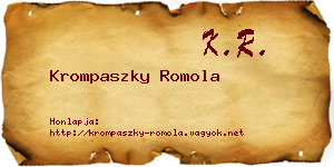 Krompaszky Romola névjegykártya